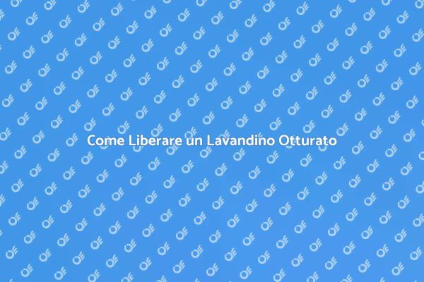Soluzioni per Lavandini Otturati Facili