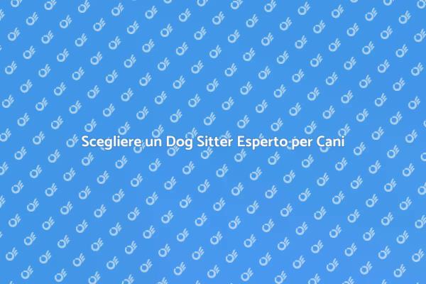 Dog Sitter: Fondamentale per i Cani