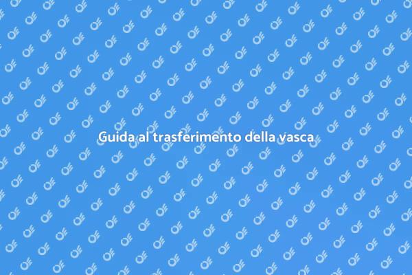 Trasferire la vasca senza stress
