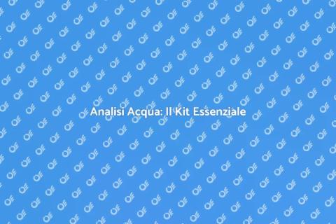 Kit Analisi Acqua di Laguna