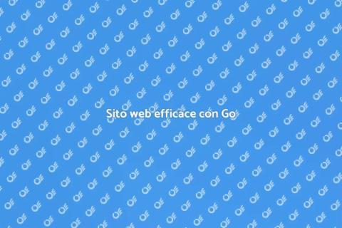 Creazione sito web con Go