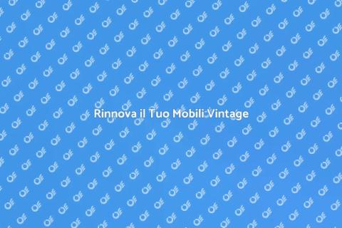 Rinnova il Tuo Tavolino Vintage