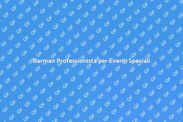 Trasforma i Tuoi Eventi con un Barman
