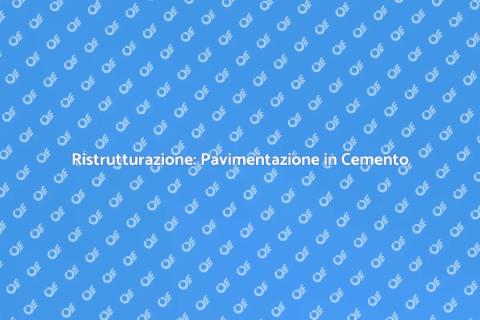 Pavimentazione in Cemento: Scelte Smart
