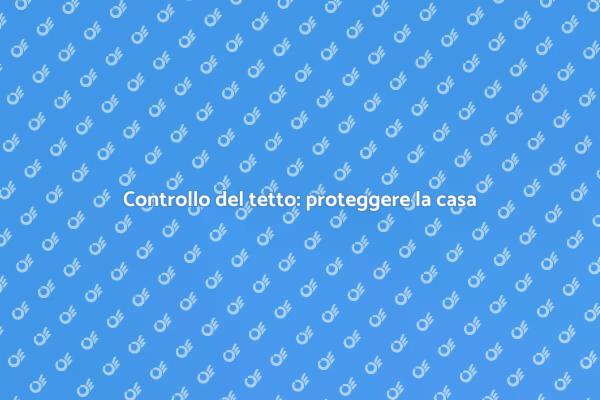 Ispezionare il tetto per una casa sicura