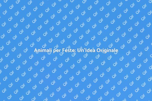 Trasforma la Tua Festa con Animali