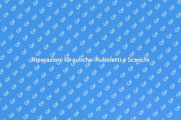 Manutenzione di Rubinetti e Scarichi