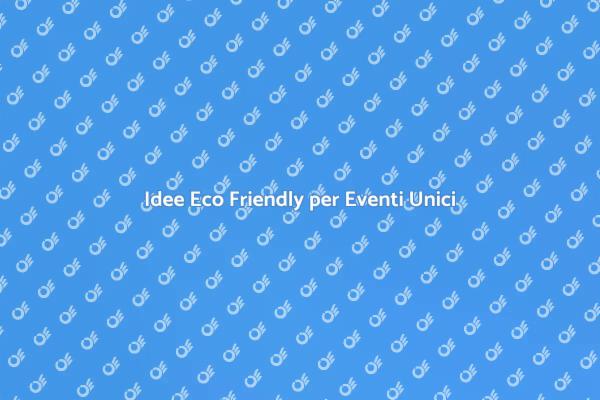 Celebra Sostenibile con Prodotti Personalizzati