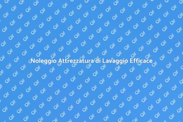 Pulizia Efficace con Noleggio Attrezzature