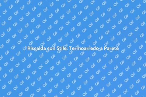 Termoarredo Design a Parete per Interni
