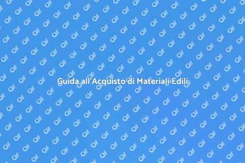 Acquistare Materiali per Ristrutturazione