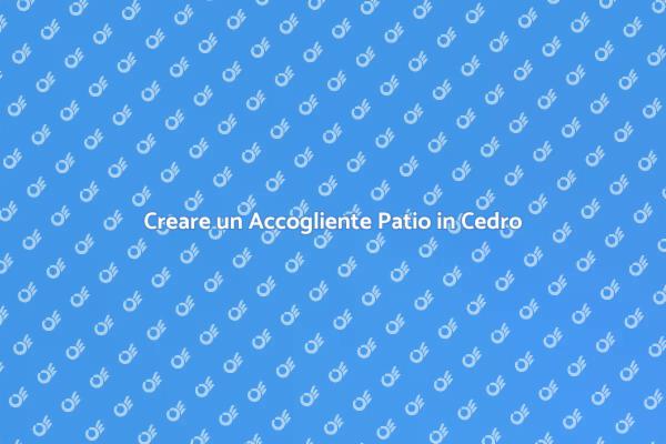 Patio in Cedro: Un'Idea per il Tuo Giardino