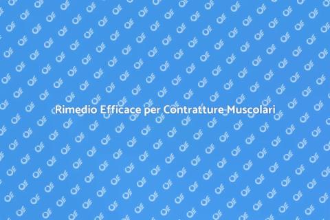 Trattamento Contratture Muscolari Efficace