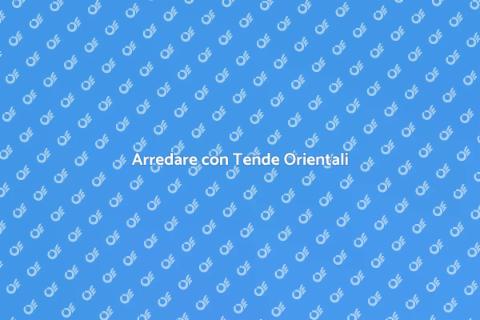 Tenda Orientale per Interni: Stile Unico