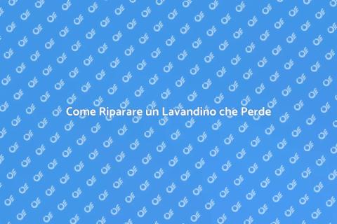 Riparazione Lavandino che Perde