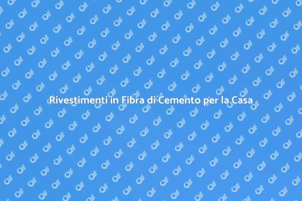 Rivestimenti Moderni in Fibra di Cemento