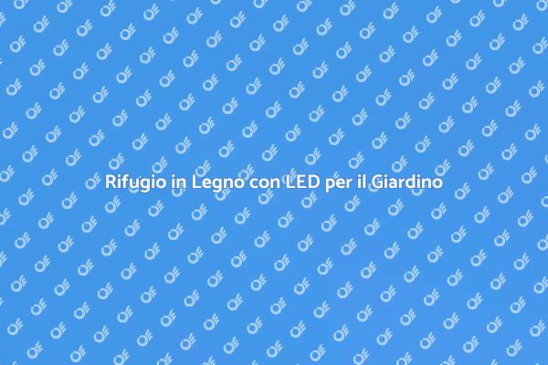 Illumina il Tuo Giardino con una Casetta