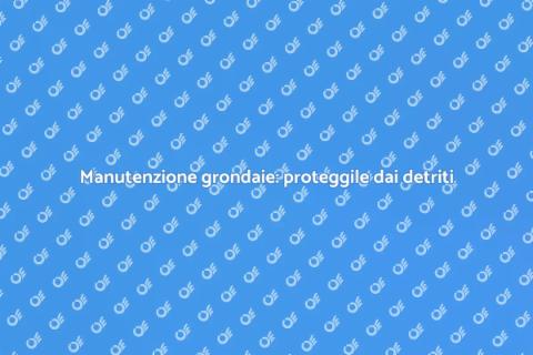 Proteggere grondaie dai detriti