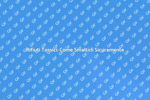 Smaltire Rifiuti Tossici: Guida Pratica
