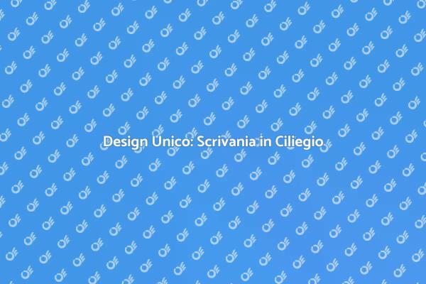 Personalizza la Tua Scrivania in Ciliegio