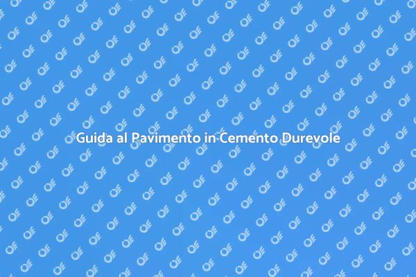 Come Creare un Pavimento in Cemento