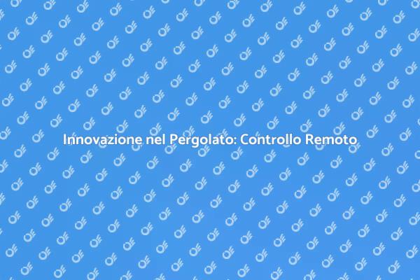Controllo Remoto: Comfort nel Giardino