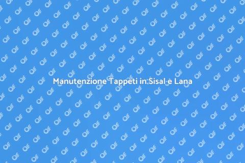 Pulizia Tappeti in Sisal e Lana