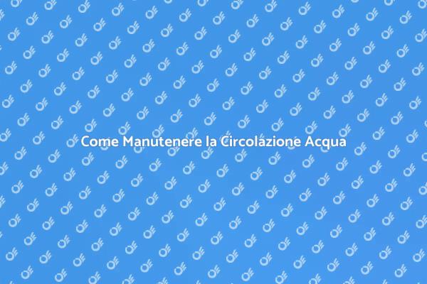 Importanza della Circolazione Acqua