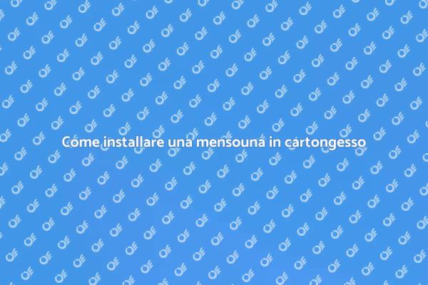 Mensouna in cartongesso: funzionalità e stile