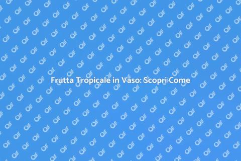 Giardino di Frutta Tropicale in Vaso