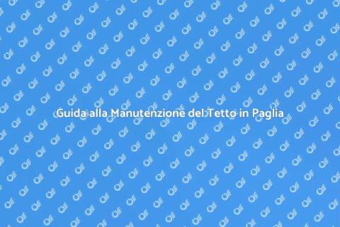 Manutenzione Tetto in Paglia Naturale