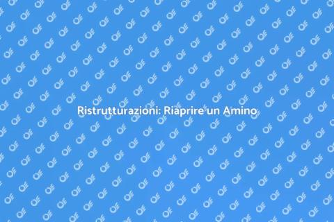 Riaprire un Amino per Valorizzare Spazi