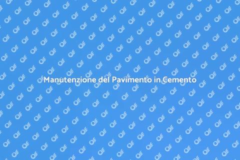 Proteggere un Pavimento in Cemento