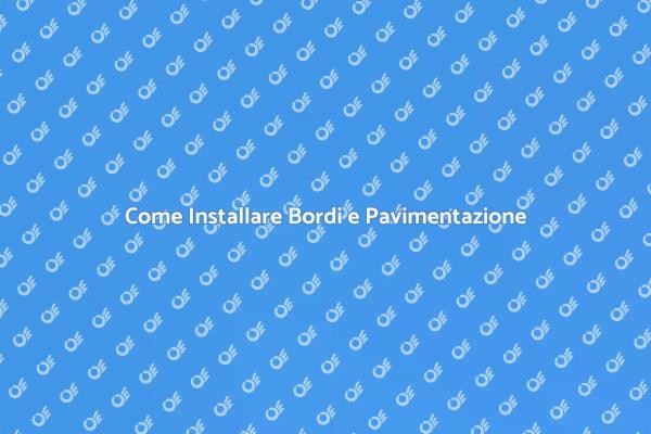Pavimentazione e Bordi per la Piscina