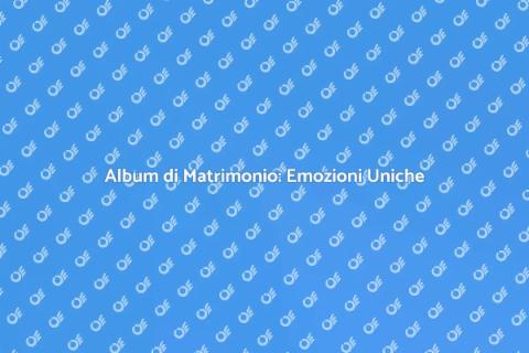 Album Fotografico di Matrimonio Unico