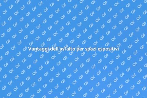 Installazione asfalto per esposizioni