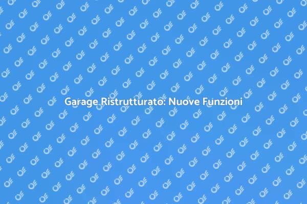Garage: Ristrutturalo e Rendi Unico!