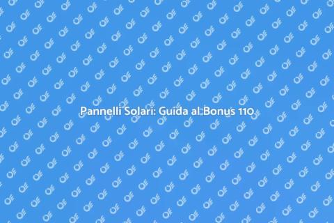Installare Pannelli Solari con Bonus