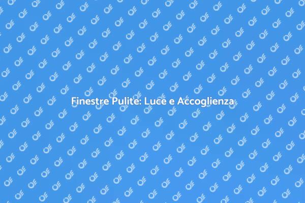 Rendi le tue Finestre Sempre Brillanti