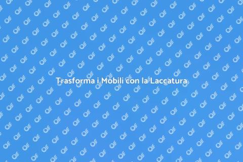 Laccatura Mobili in Legno Pressato