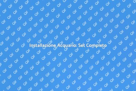 Set Completo per Installazione Acquario