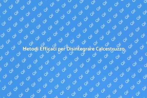 Disintegrare il Calcestruzzo Facile