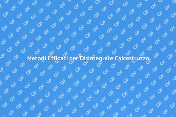 Rinnova i Tuoi Spazi: Disintegra il Calcestruzzo