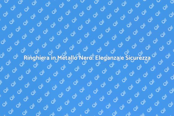 Ringhiere in Metallo Nero per Esterni