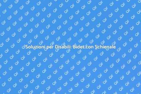 Bidet per Disabili con Schienale