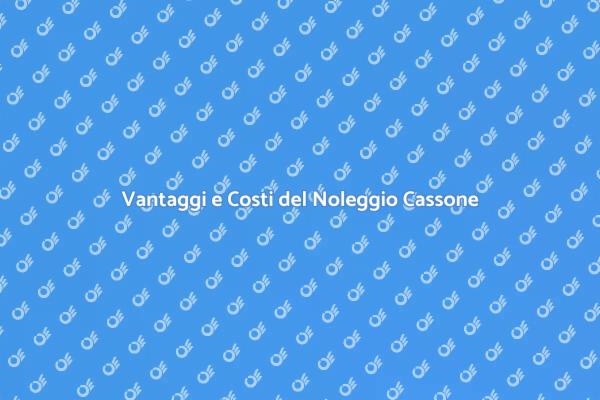 Noleggio Cassone: Costi e Vantaggi