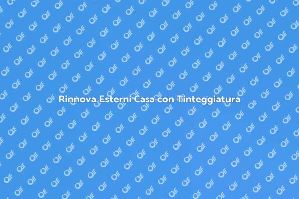 Tinteggia gli Esterni: Trasforma la Casa