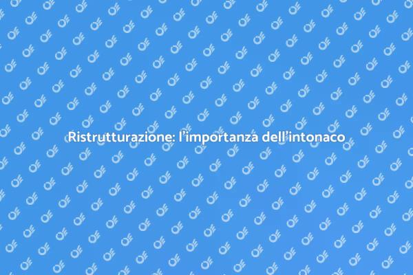 Ristrutturare con l'intonaco delle pareti