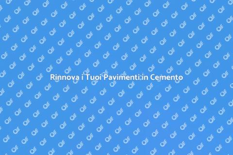 Pulizia a Secco per Pavimenti in Cemento