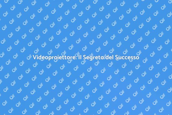 Trasforma i Tuoi Eventi con un Videoproiettore